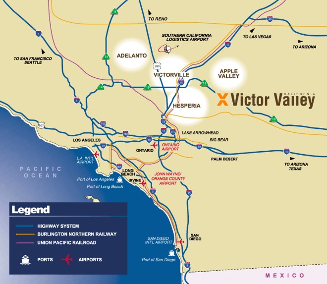Victor Valley Area Map